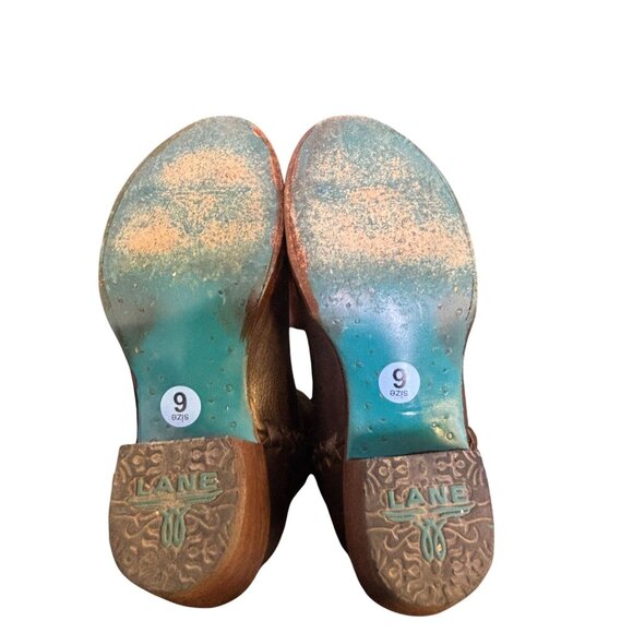 Lane Brown Leather Ankle Boots Size 6 - Picture 9 of 9